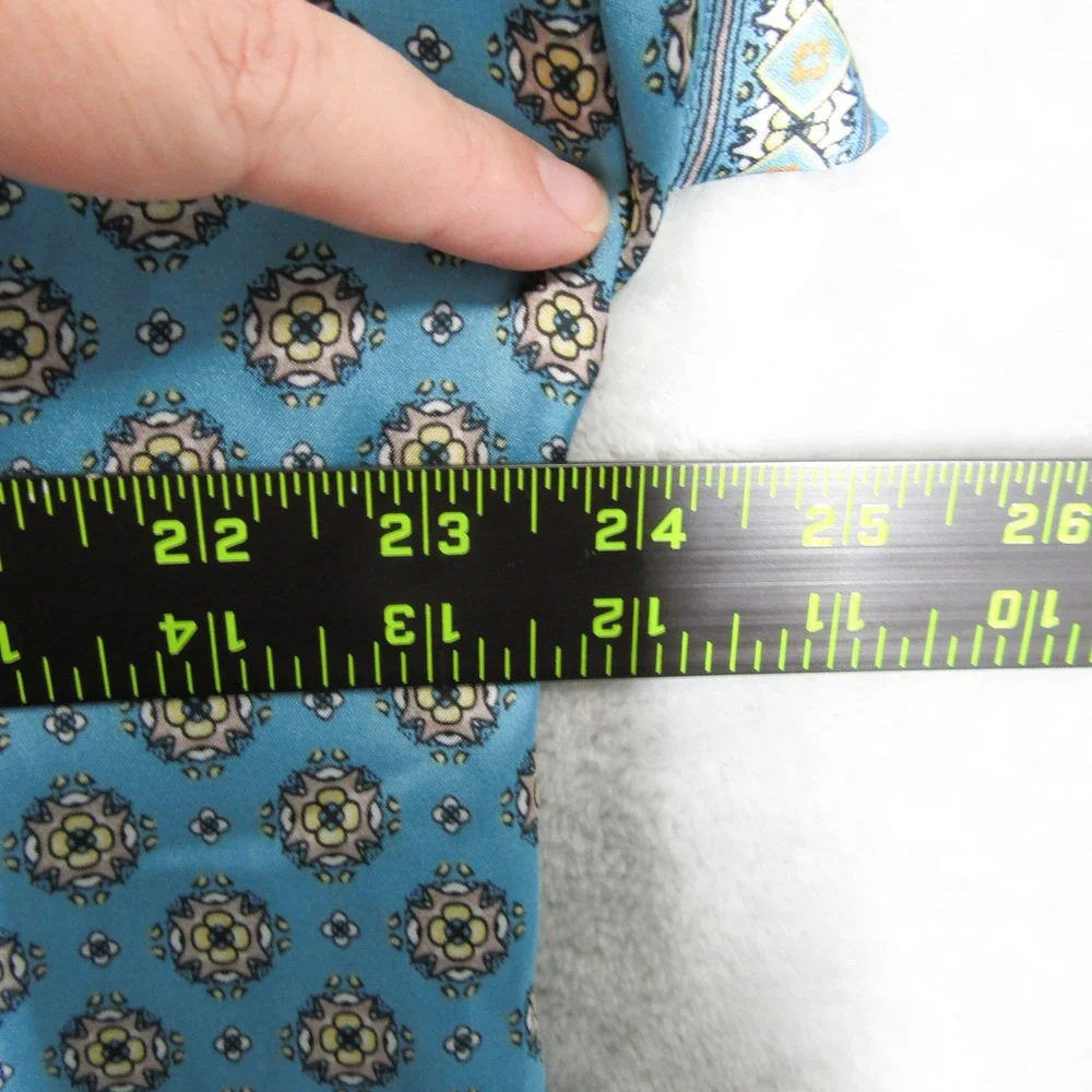 Max Studio Women's XL Set Pajamas Teal Blue Paisley Print Top Pants Lounge New